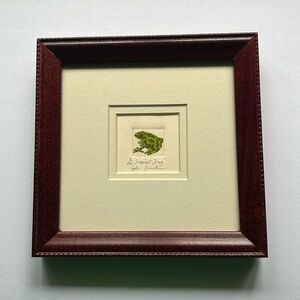 Framed Frog Print, “Tropical Frog” by Jolene F., #8 of 200. Wall decor.